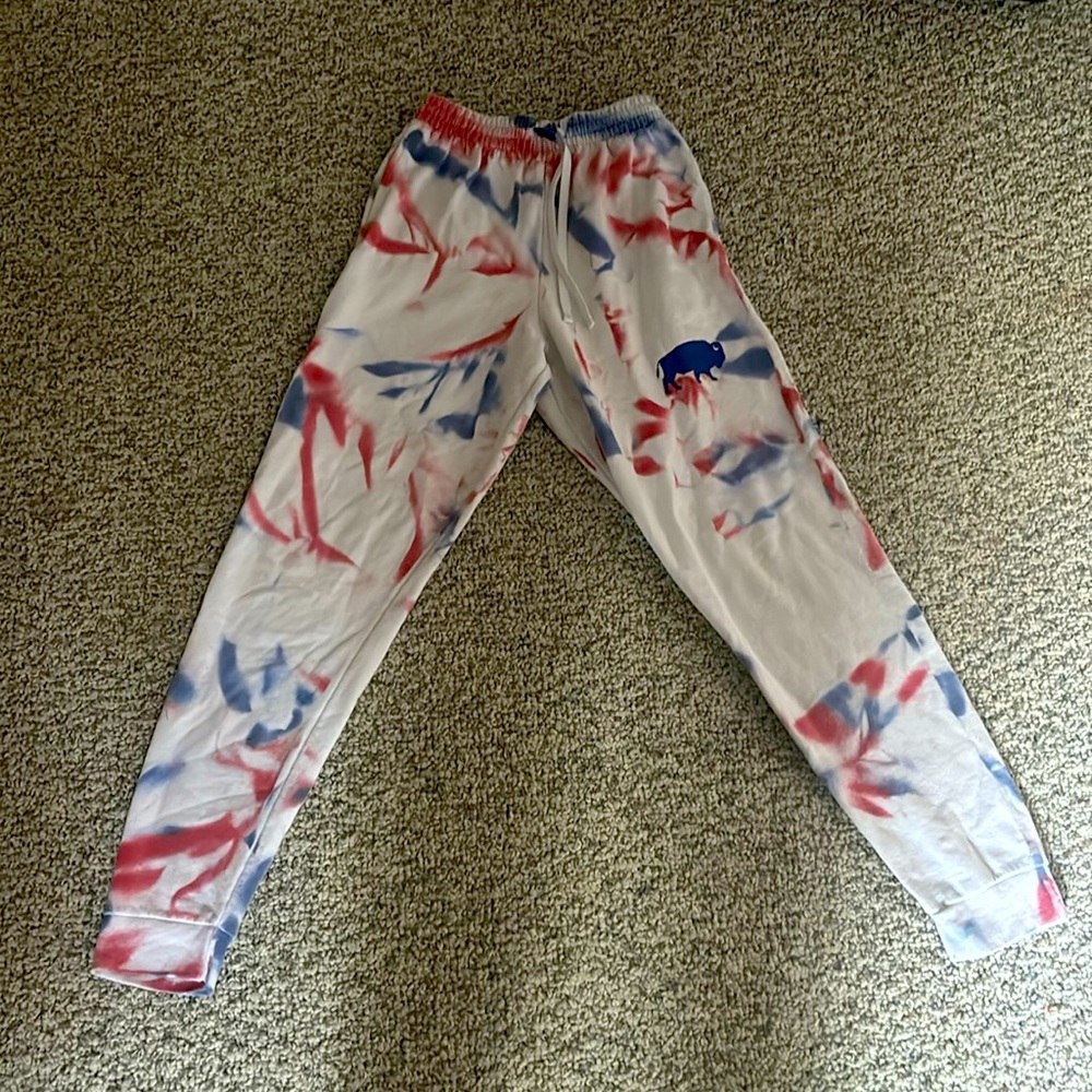 Red white and blue sweatpants